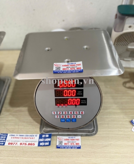 Cân điện tử inox tính tiền dạng đồng hồ 30kg 60kg giá rẻ